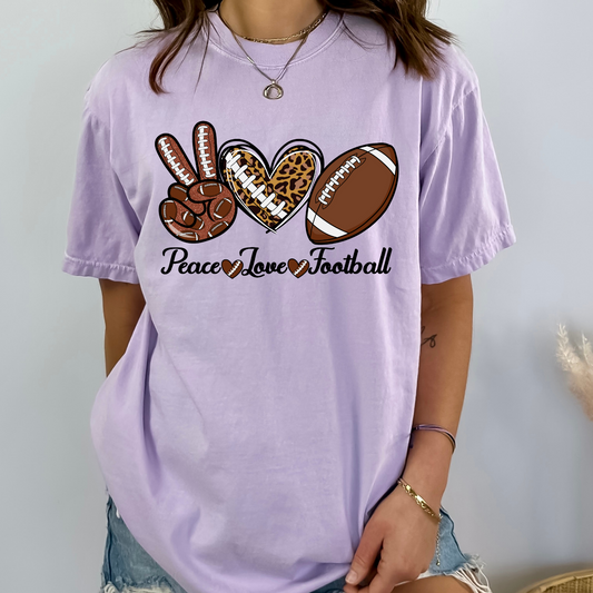 Peace Love Football DTF Transfer Film