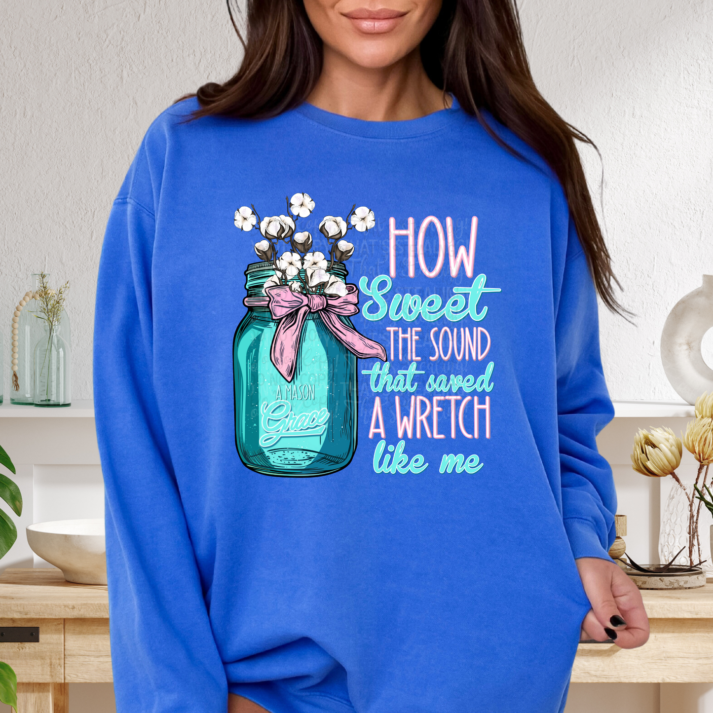 How Sweet the sound Mason Jar DTF Transfer Film SD015