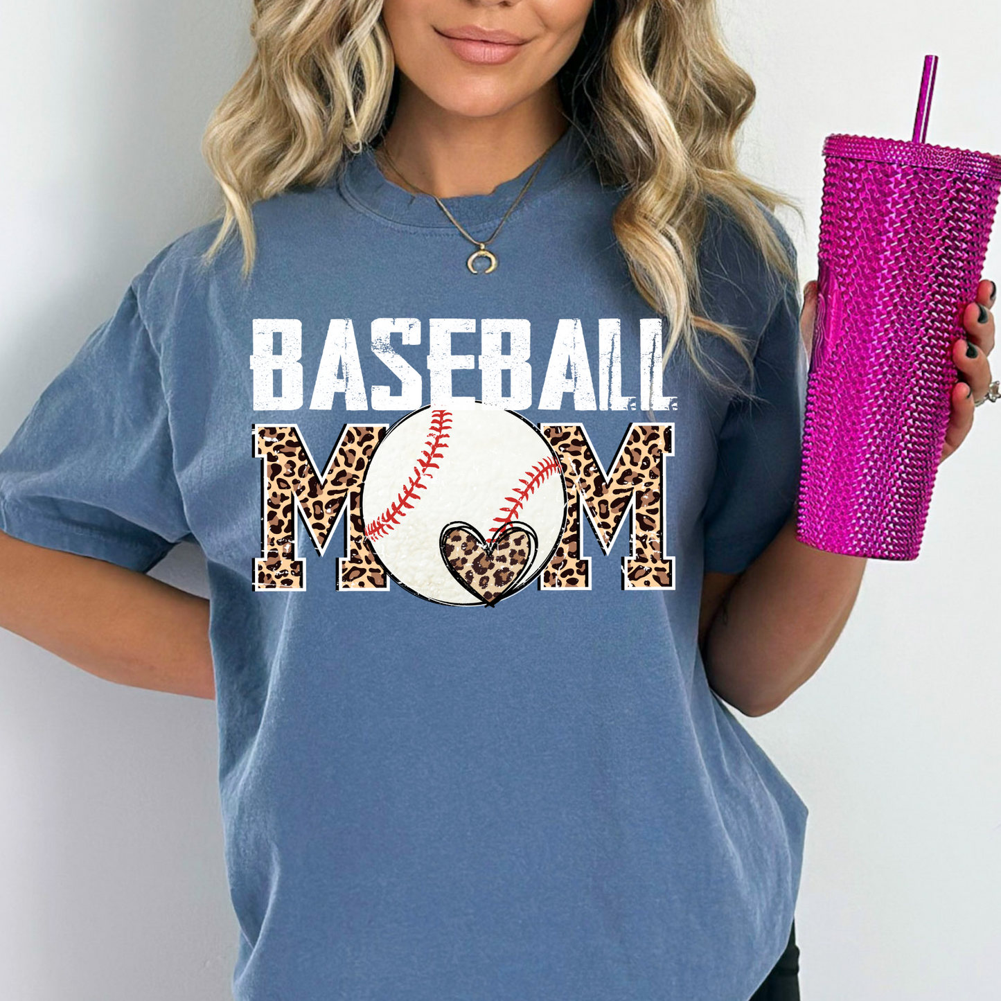 Baseball Mom White DTF Transfer Film