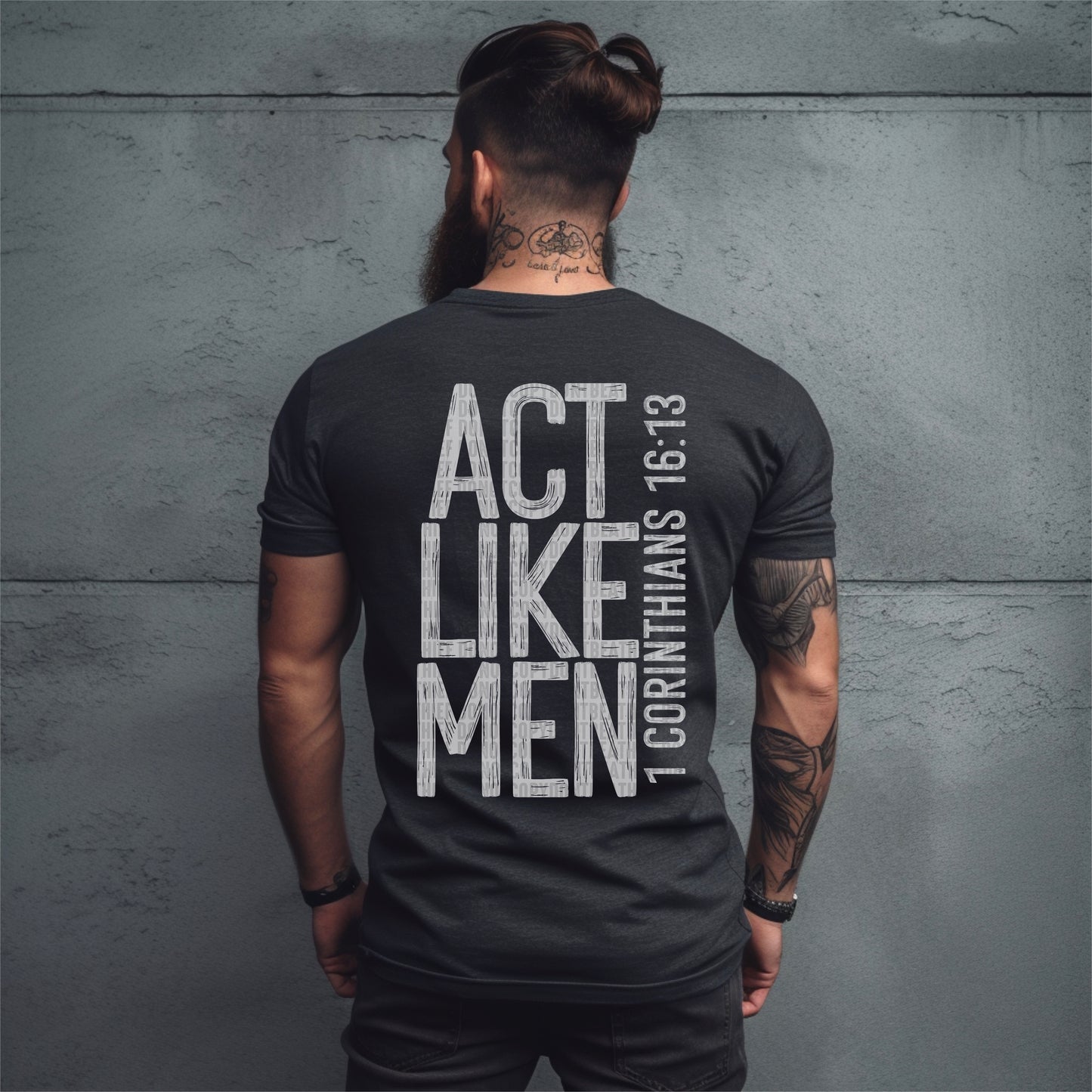 Act like Men white DTF Transfer Film SD124
