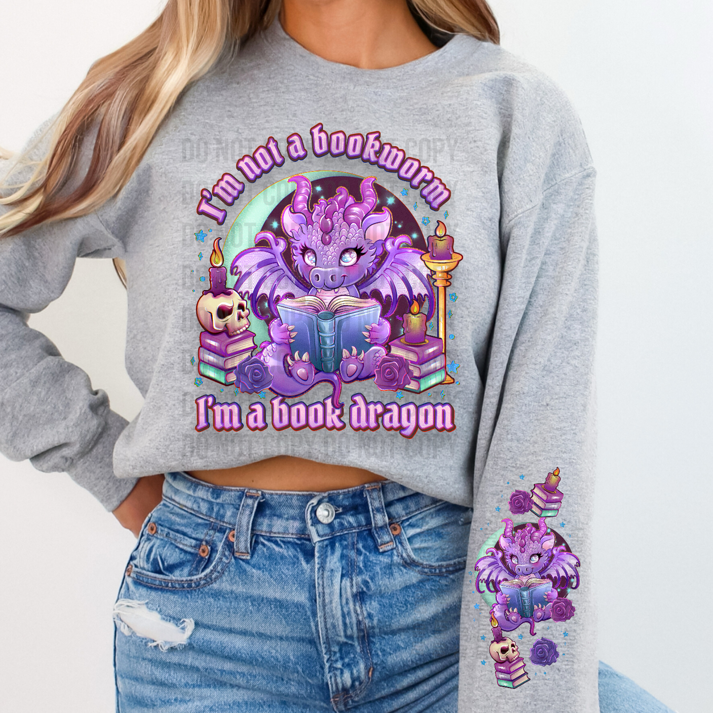 Matching DTF Series - Set Series - Not a bookworm, I’m a book dragon G035