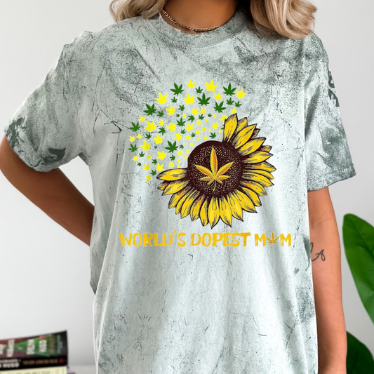 Sunflower Worlds Dopest Mom DTF Transfer Film