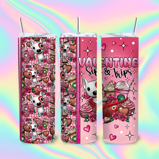 Valentine Sips - Tumbler Sublimation Transfer Film