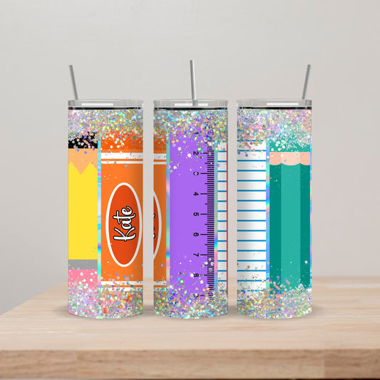 Teacher Tumbler with Name 20oz Straight Insulated Tumbler