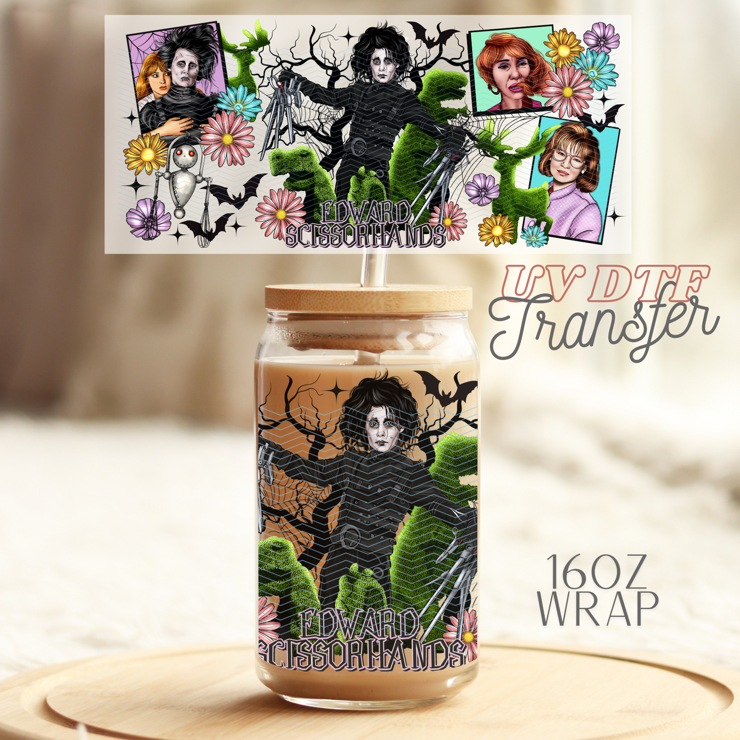 Spooky Scissors - 16oz UV DTF Transfer Film