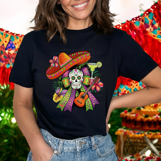 Cinco de Mayo skeleton DTF Transfer Film CF045