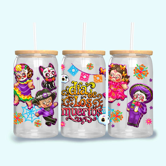 Dia de los Muertos 16oz UV DTF Transfer Film G085