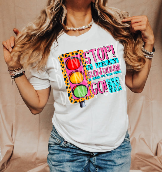 Stop and pray DTF Transfer Film TE055