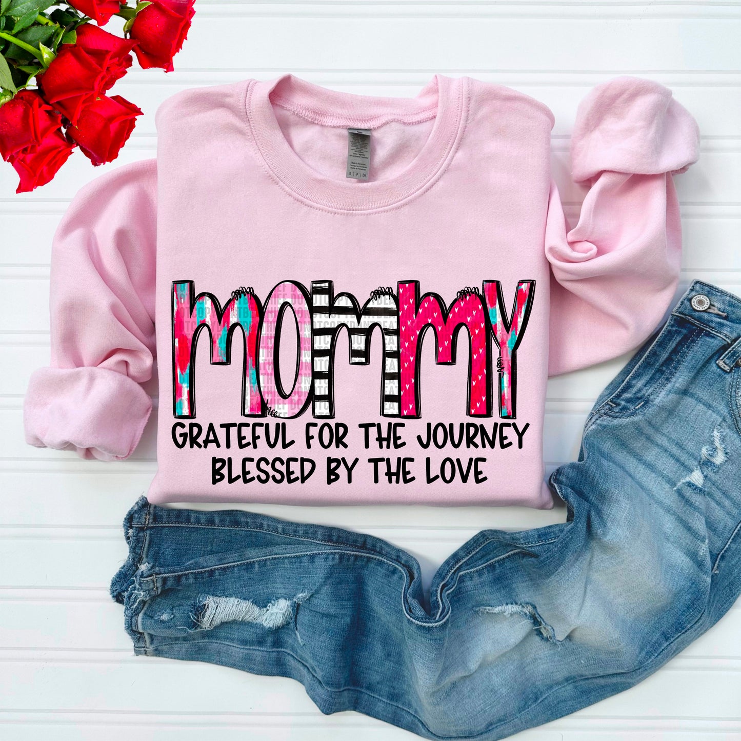 Grateful for the journey, Blessed by the Love - Mommy DTF Transfer Film SD124