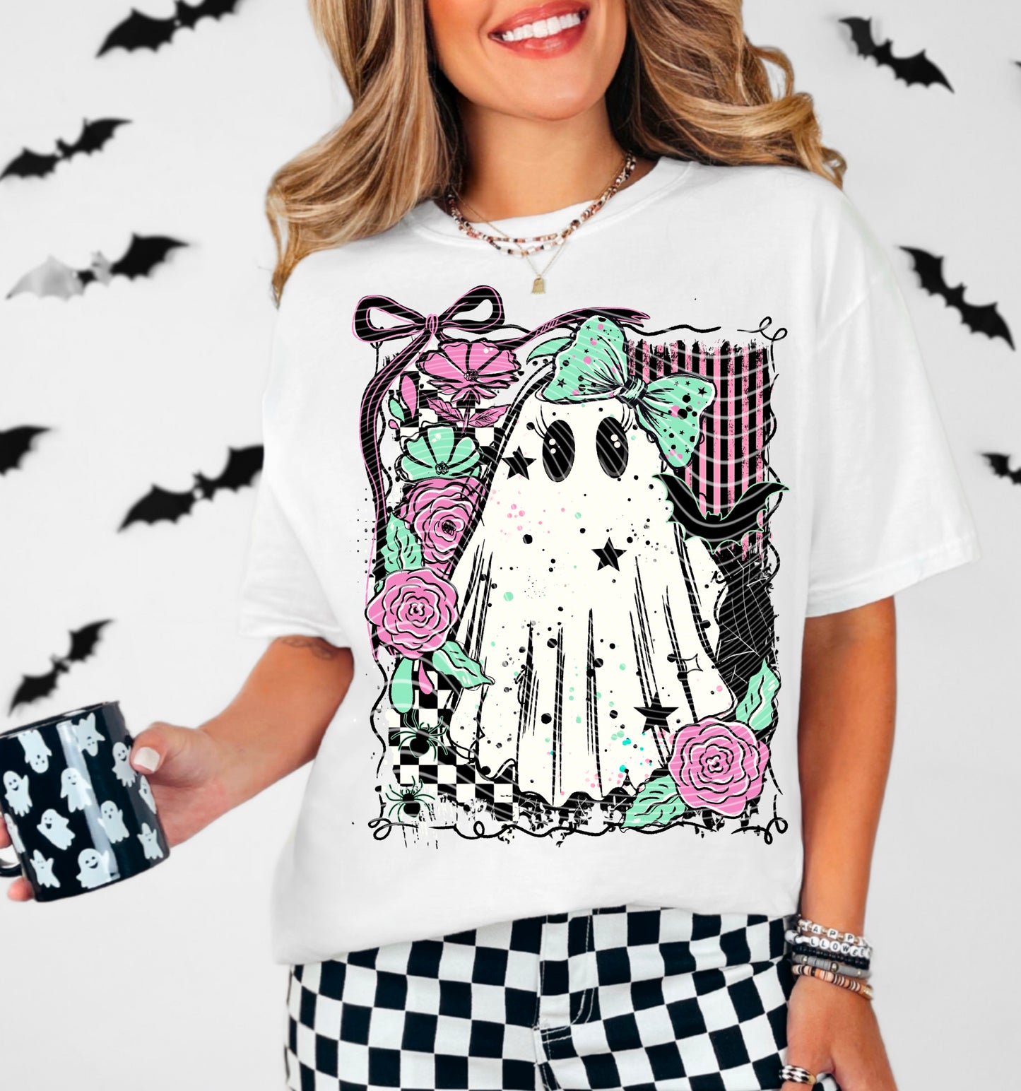 Cute Pastel Ghost DTF Transfer Film A075