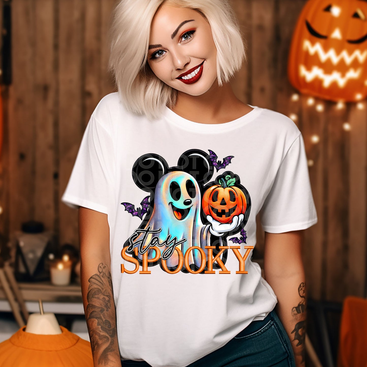 Spooky Batty Ghost DTF Transfer Film