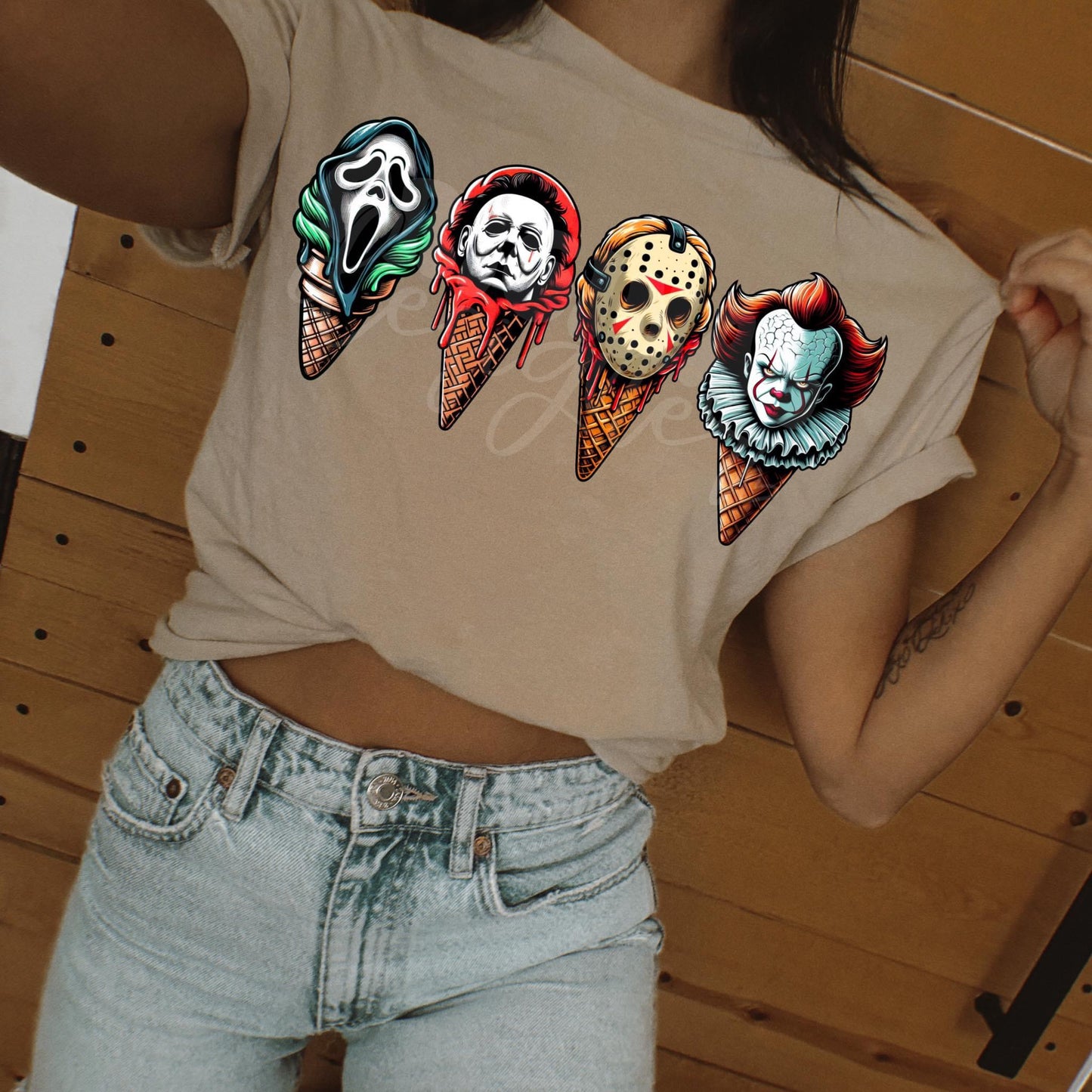 Horror ice cream DTF Transfer Film