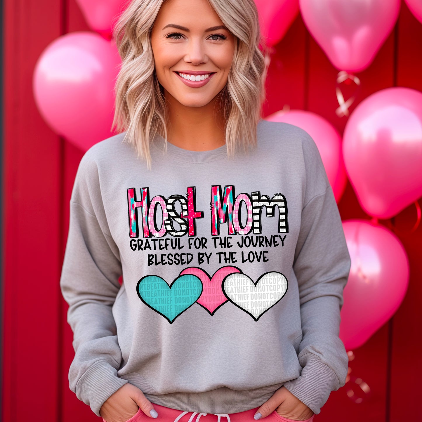 Grateful for the journey, Blessed by the Love - Host Mom DTF Transfer Film SD124