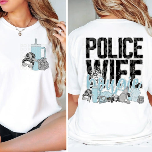 Matching DTF Series - Pocket & Back - Police Wife Bougie