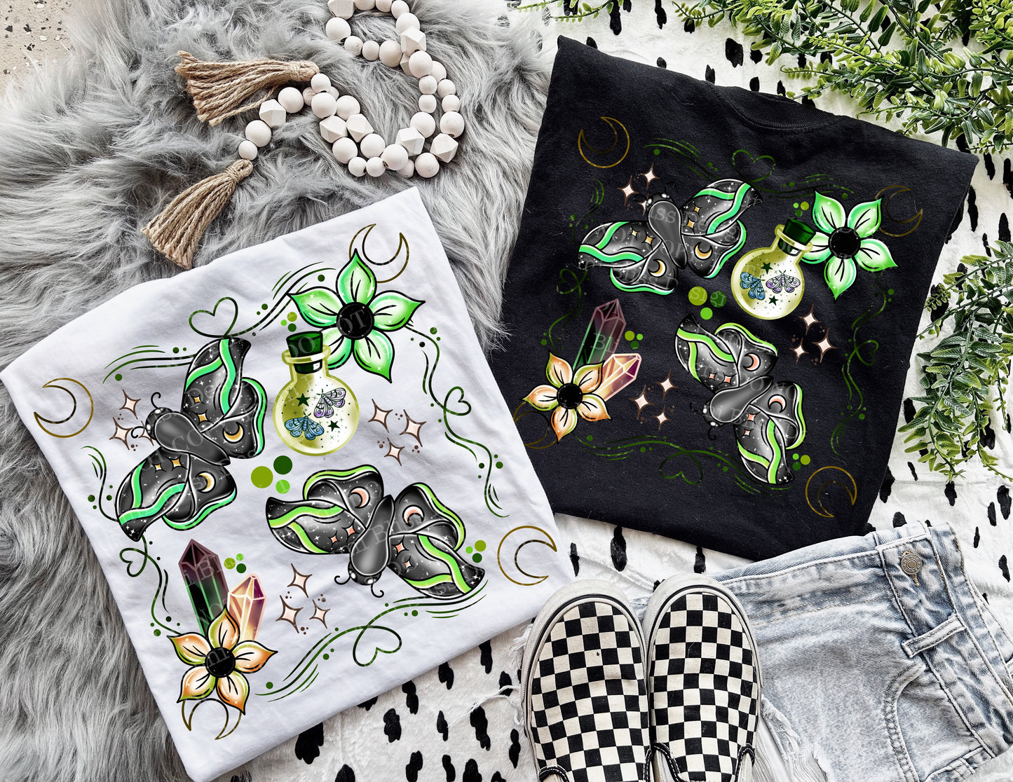 Matching DTF Series - Set Series - Mystical Butterflies Green L025