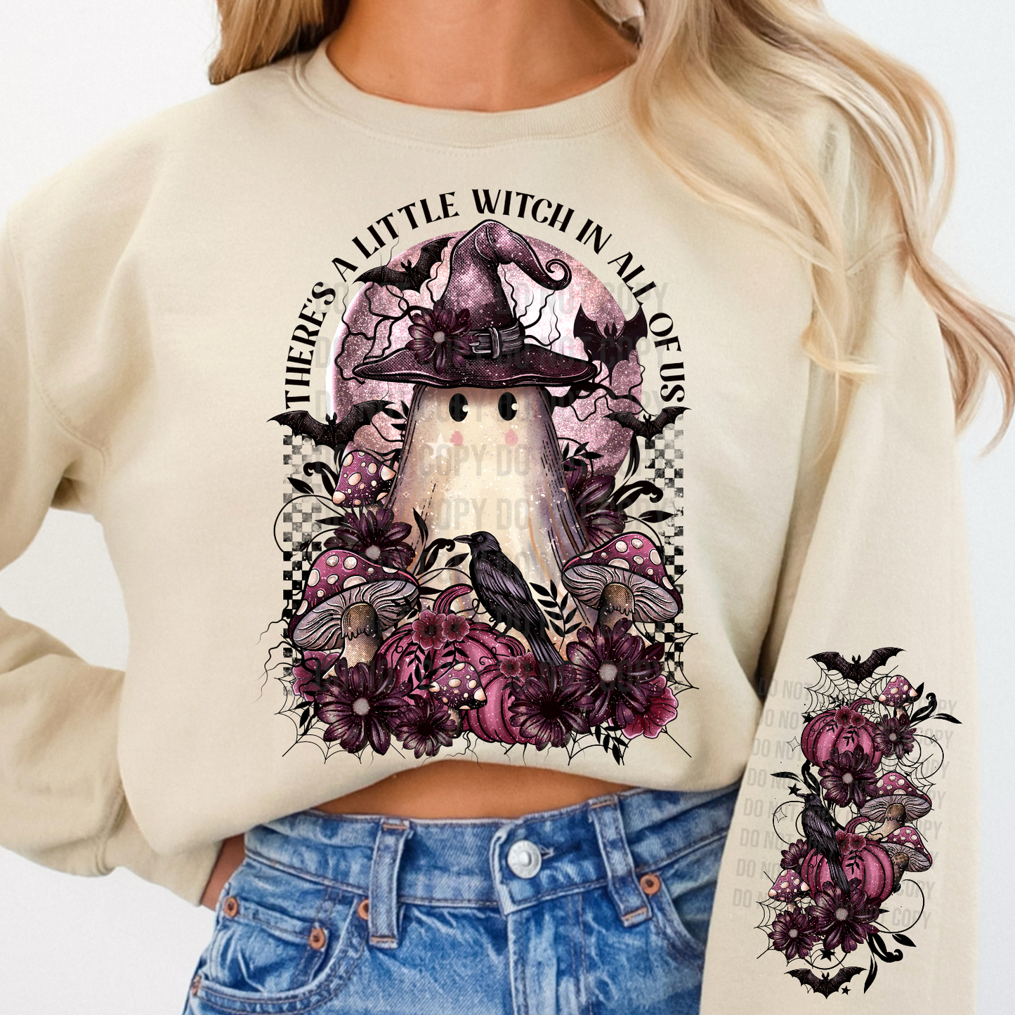 Matching DTF Series - Set Series - Spooky Witch Ghoul with Words A084