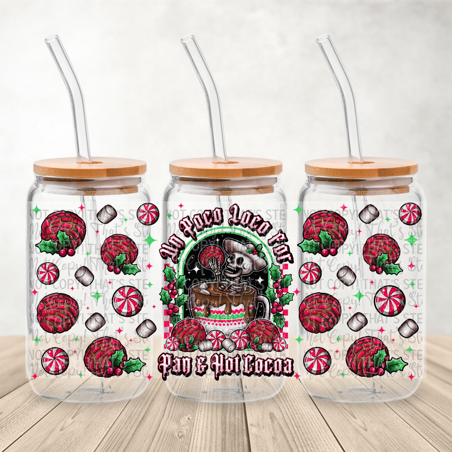 Un Pop Loco Pan y Cocoa - 16oz UV DTF Transfer Film Wrap and Matching Lid G104