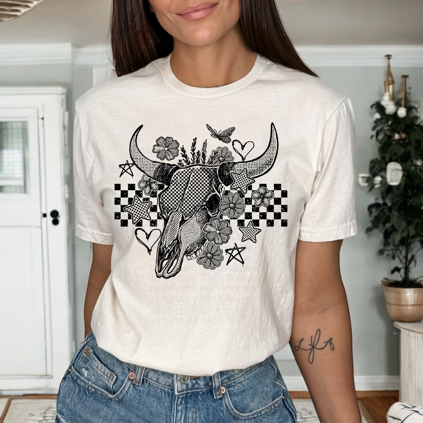 Retro Skull DTF Transfer Film A025