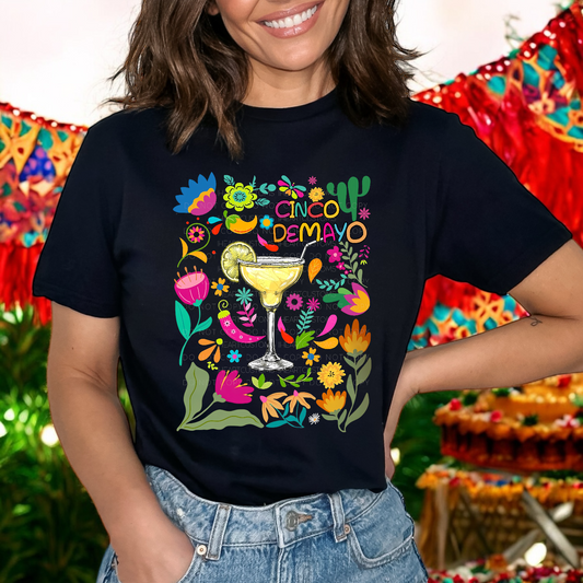 Foral Cinco de Mayo DTF Transfer Film CF045