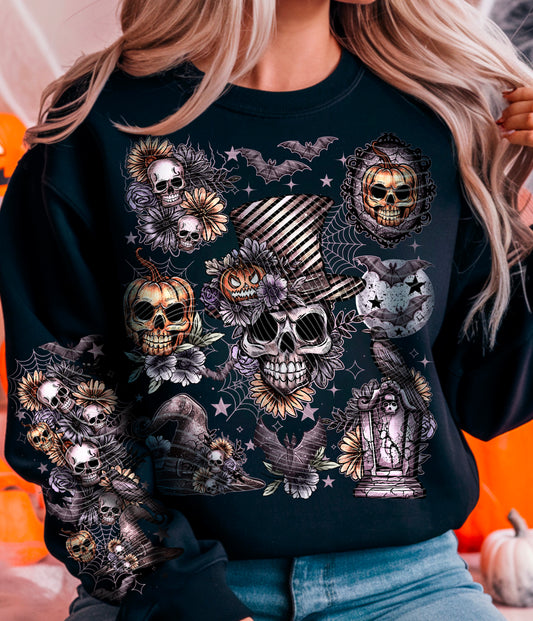 Matching DTF Series - Set Series - Top Hat Skull A084