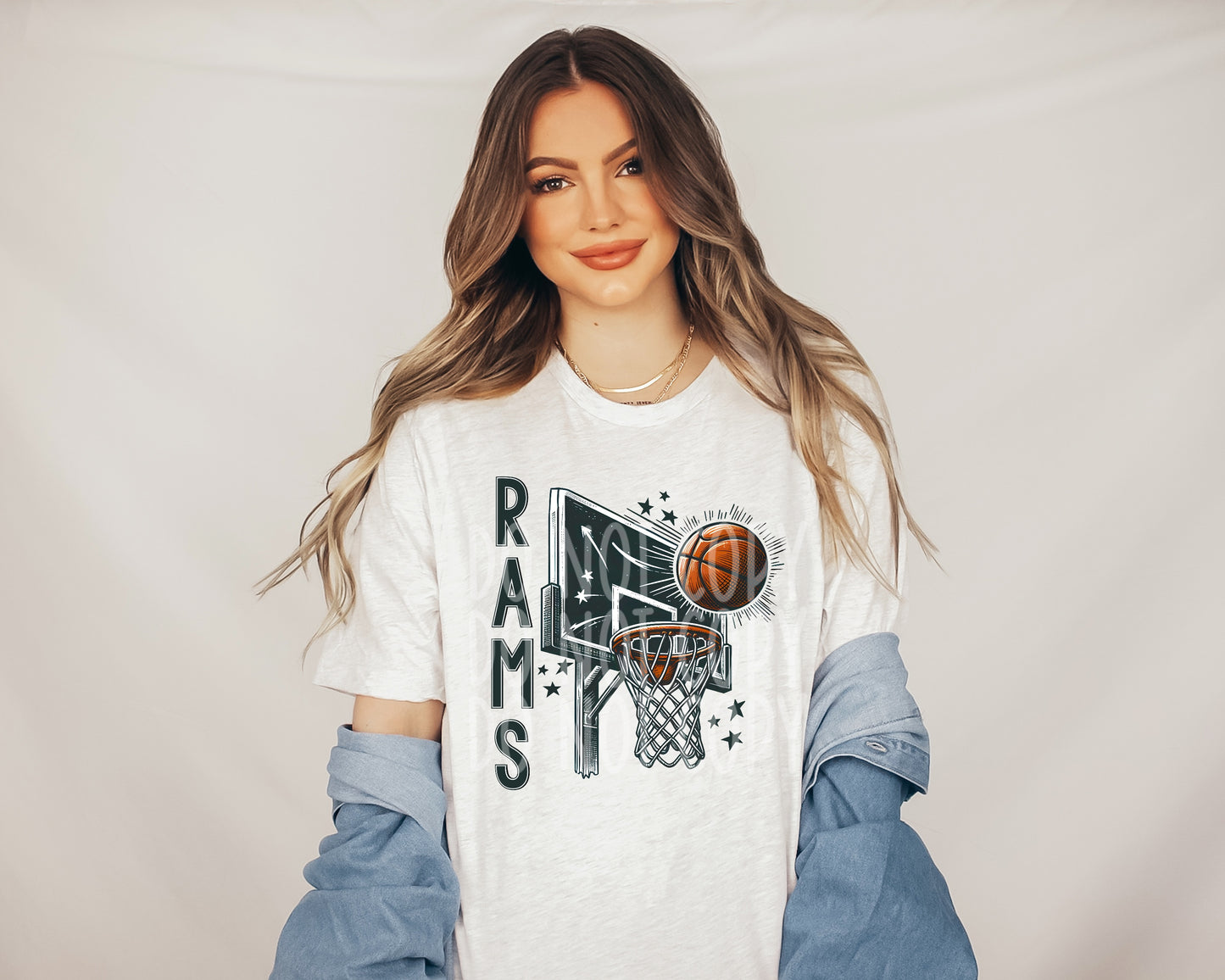 Basketball Rams Sports Mascot DTF Transfer Film TE104