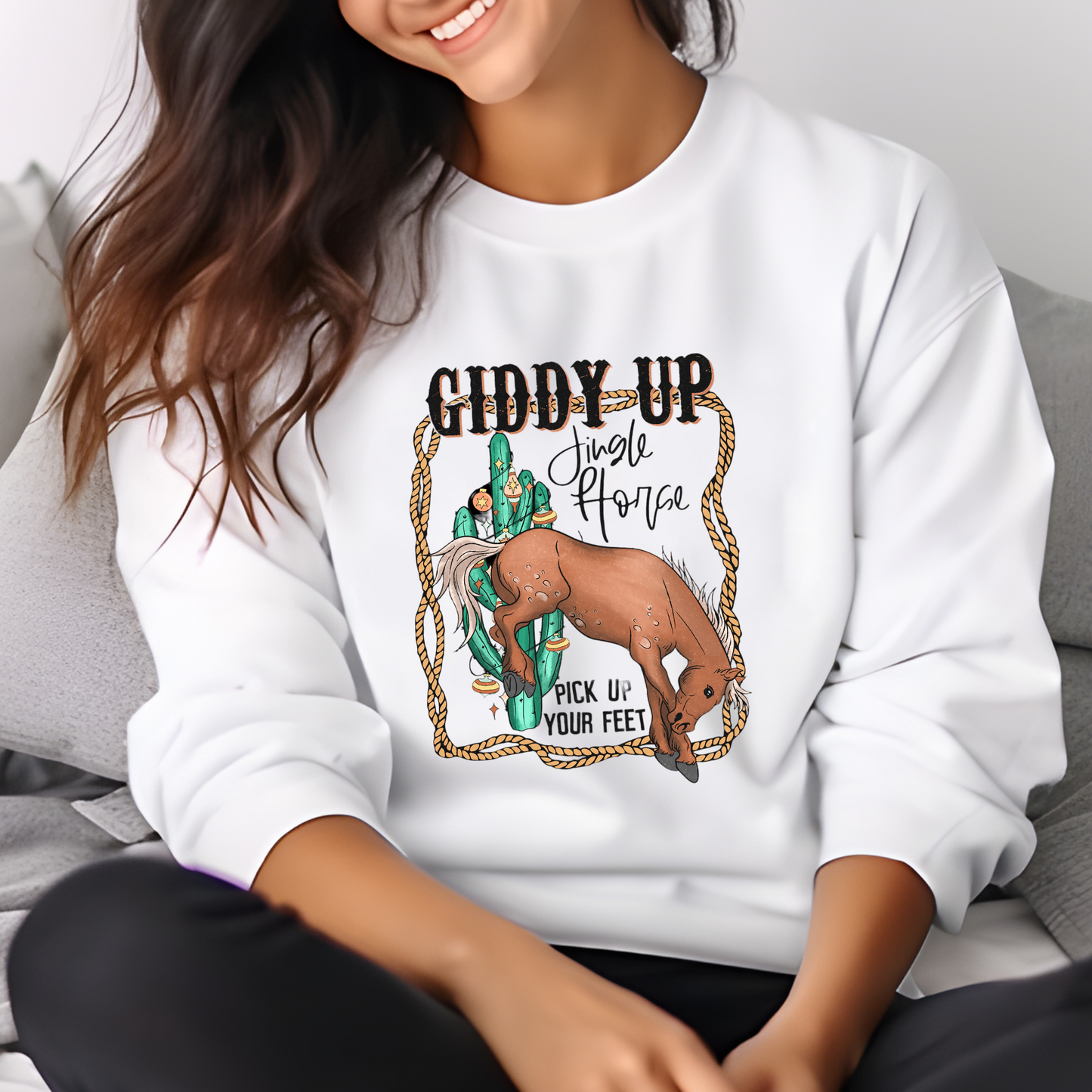 Giddy Up Christmas DTF Transfer Film 9352