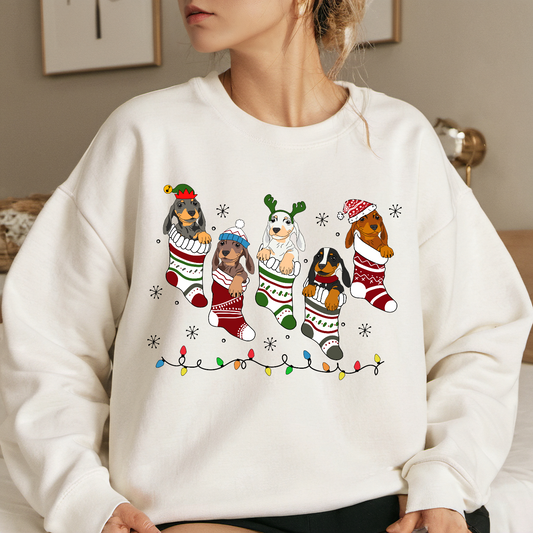 Dachshund Stockings DTF Transfer Film 9470