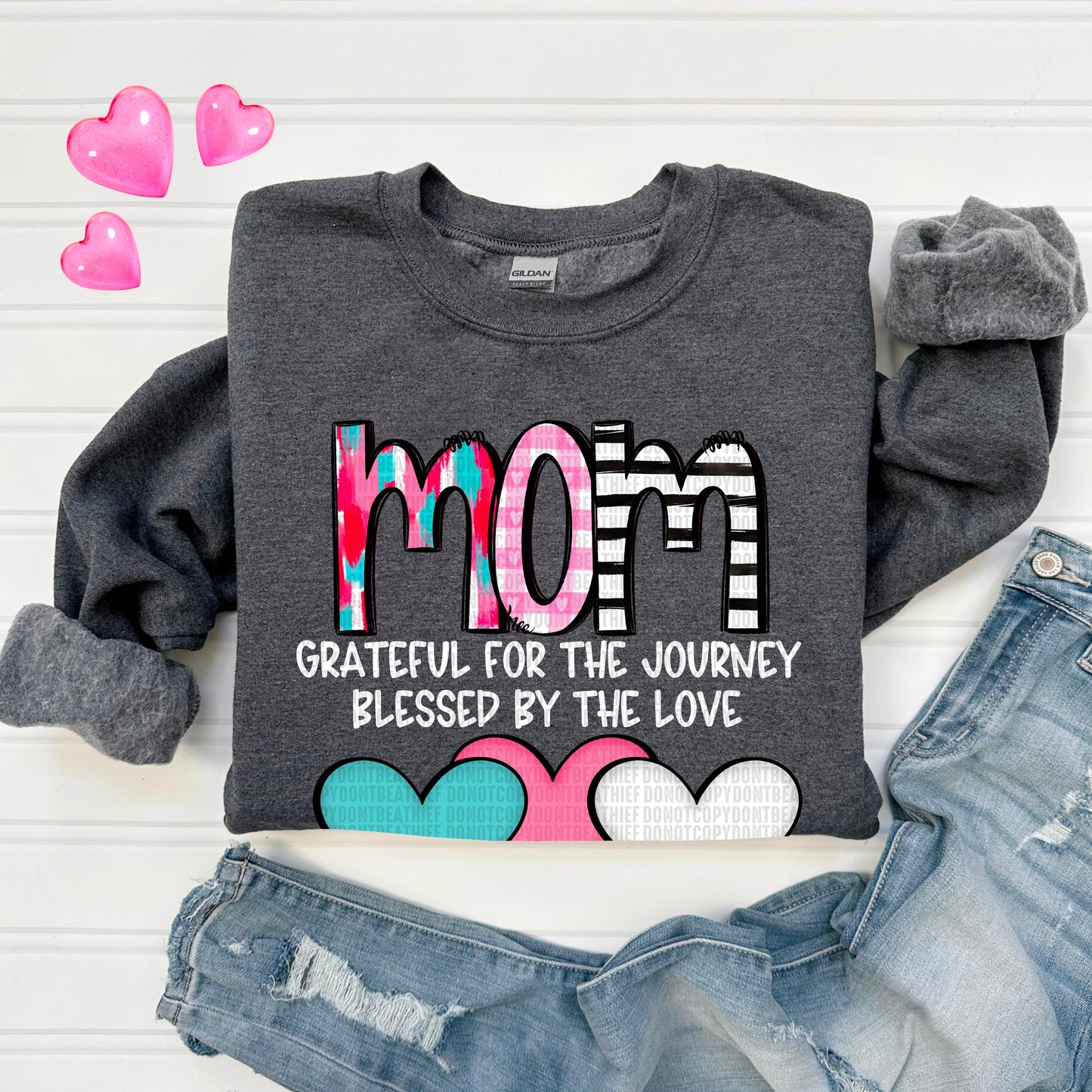 Grateful for the journey, Blessed by the Love - Mom DTF Transfer Film SD124