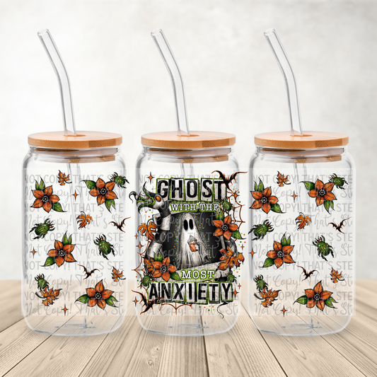 Ghost with the most anxiety - 16oz UV DTF Transfer Film G094