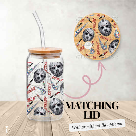 Just Kill it Mask - 16oz UV DTF Transfer Film Wrap and Matching Lid SS094