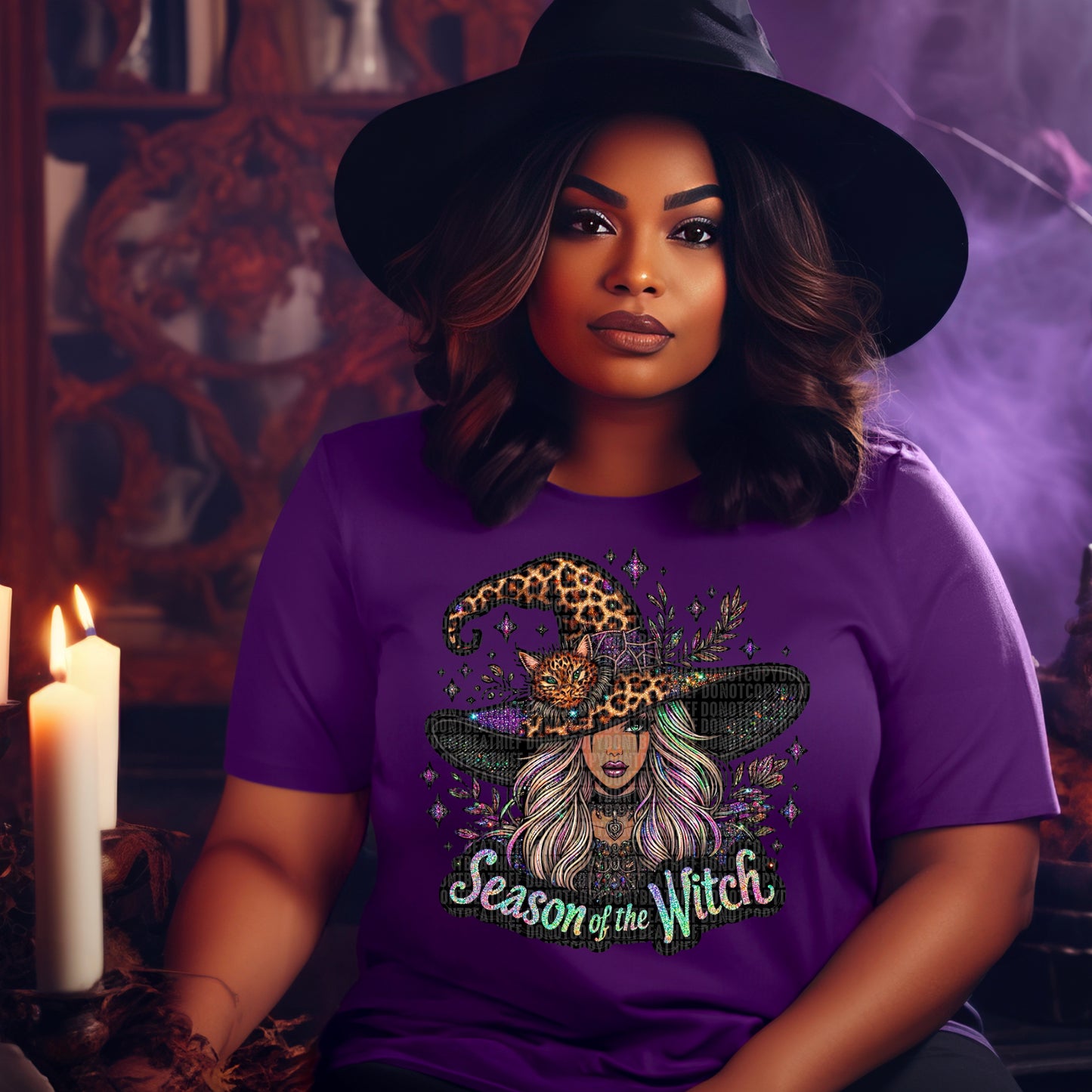 Season of the Witch Faux Embroidered DTF Transfer Film SDD084