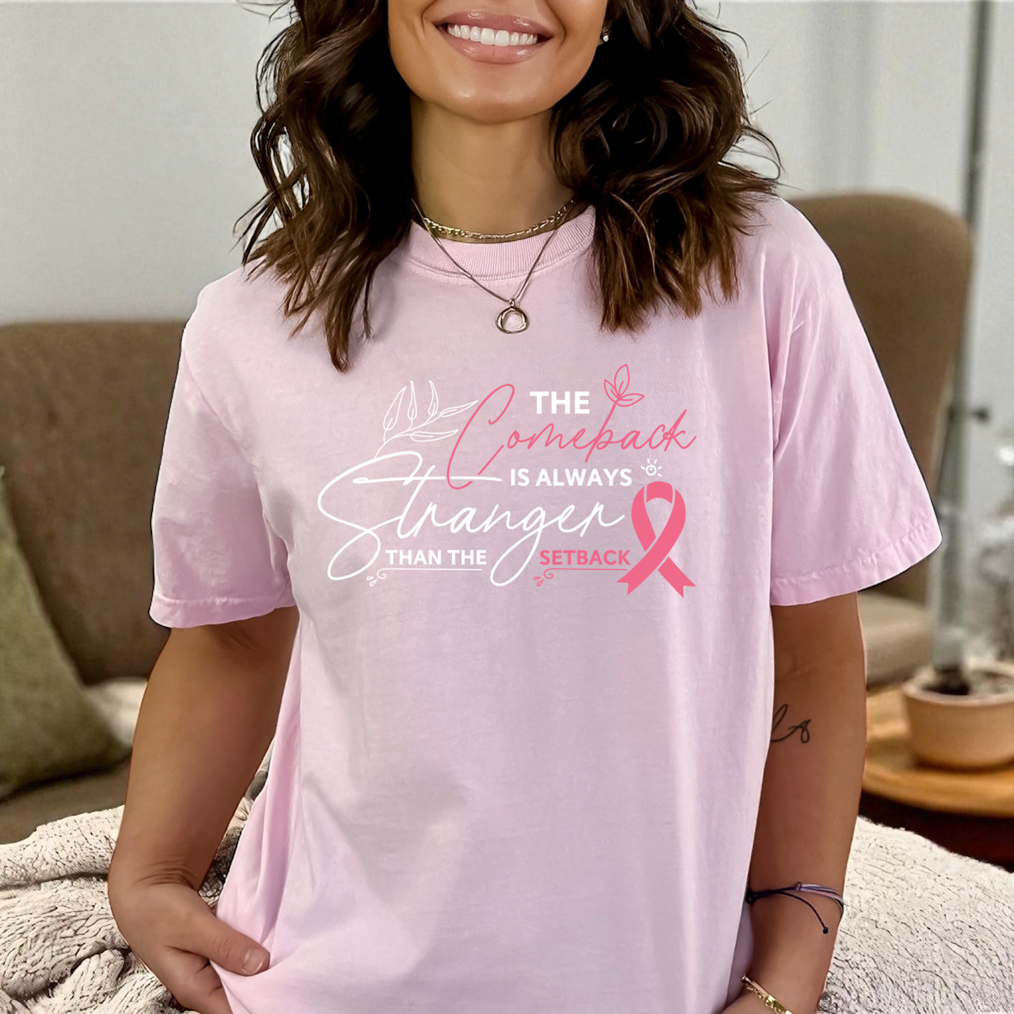 Breast Cancer the comeback is stronger DTF Transfer Film CF095