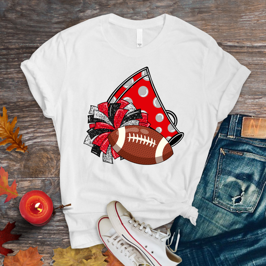 Red Cheer Football DTF Transfer Film 9178