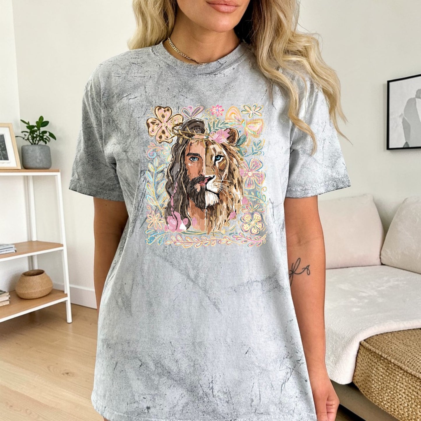 Jesus and lion DTF Transfer Film SSD0326