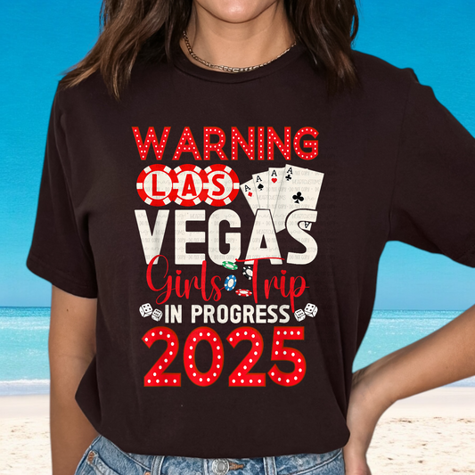 Warning Las Vegas Girls Trip 2025 DTF Transfer Film E035