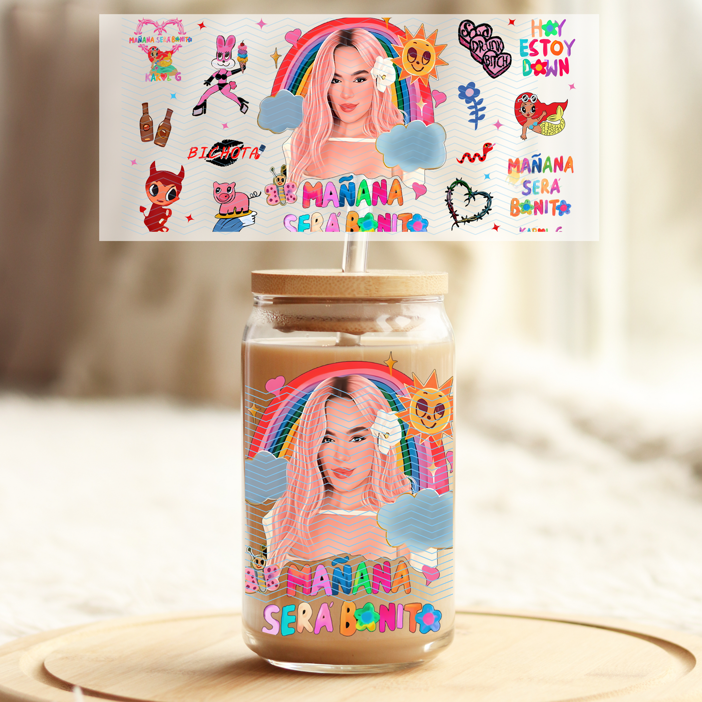 KG 9 - 16oz Glass UV DTF Transfer Film