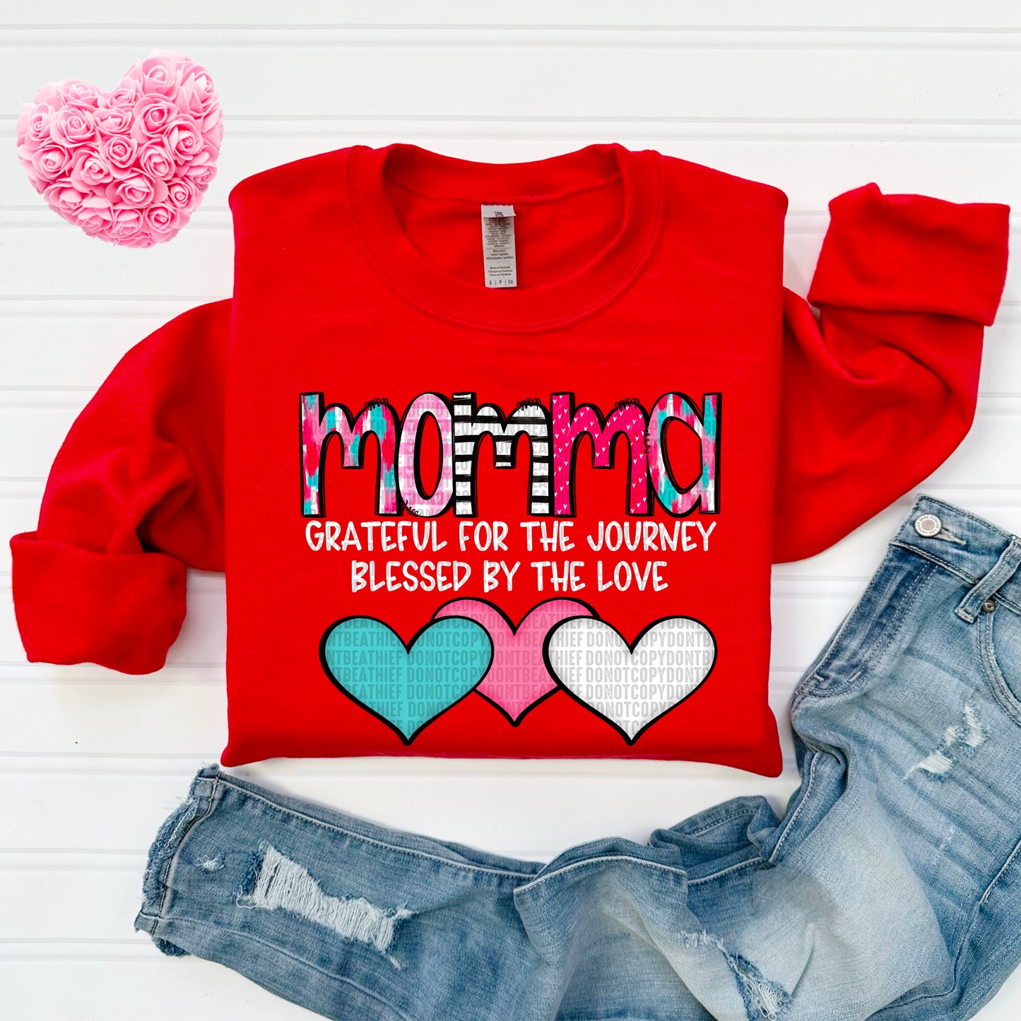 Grateful for the journey, Blessed by the Love - Momma DTF Transfer Film SD124