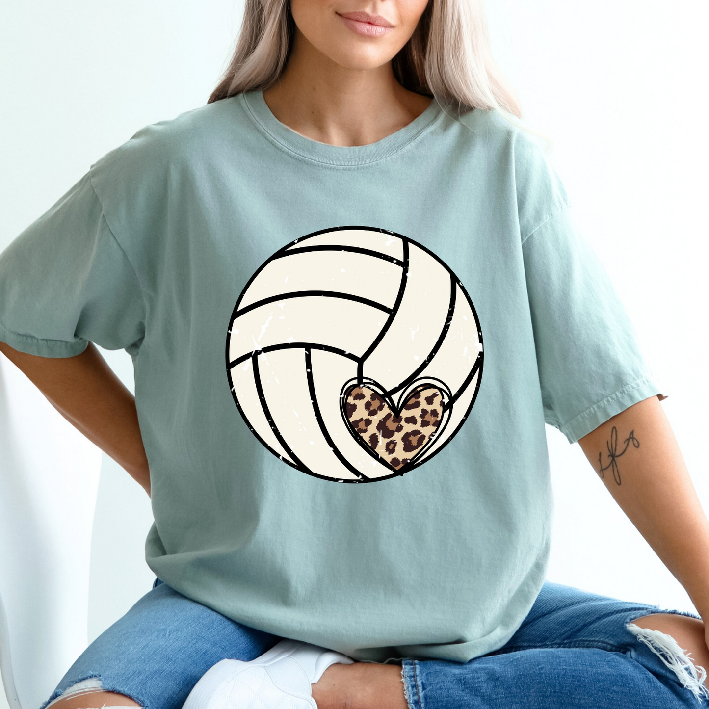 Volleyball heart DTF Transfer Film