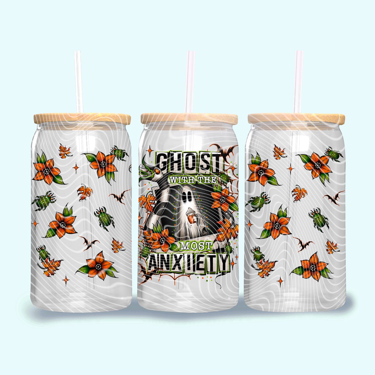 Ghost with the most anxiety - 16oz UV DTF Transfer Film G094