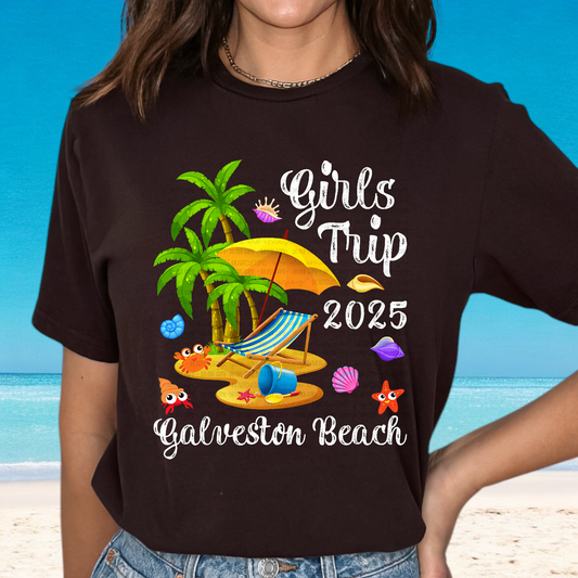 Girls Trip 2025 Galveston Beach DTF Transfer Film E035