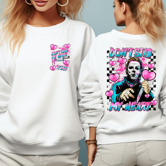 Matching DTF Series - Pocket & Back - Don’t stab my heart Horror