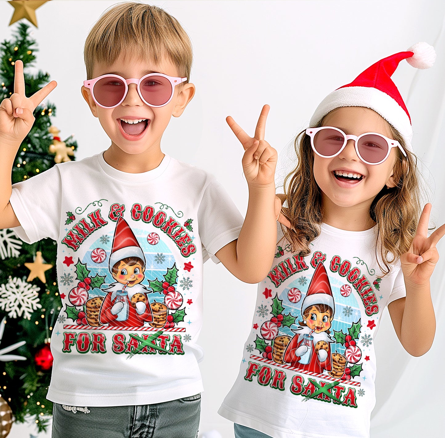 Matching DTF Series - Set Series - Milk & Cookies for Santa’s Girl Helper G114