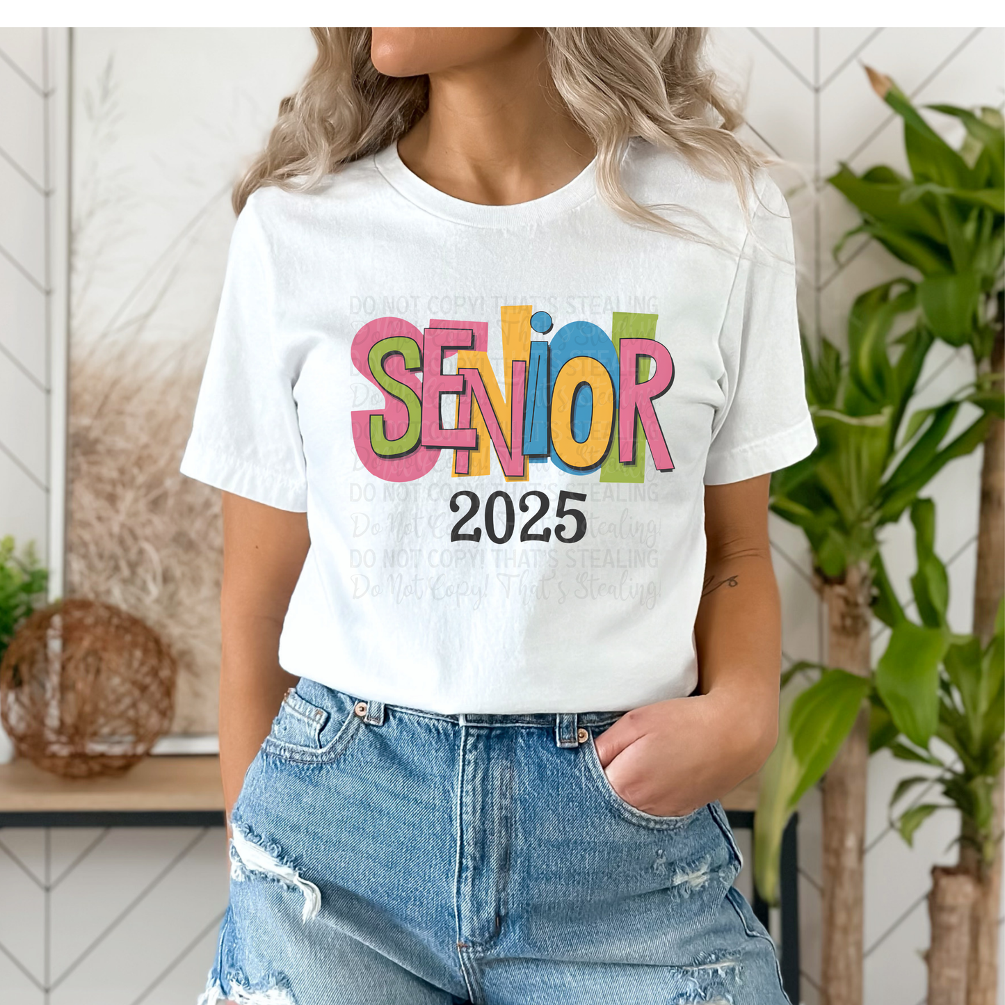 Colorful Senior 2025 Graduation DTF Transfer Film CF025