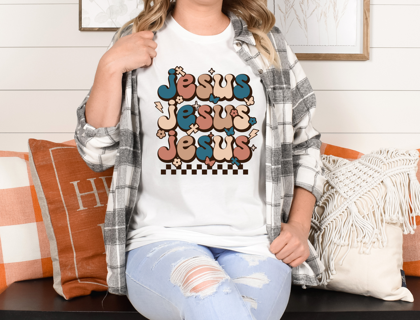 Retro Jesus Jesus Jesus DTF Transfer Film 1694