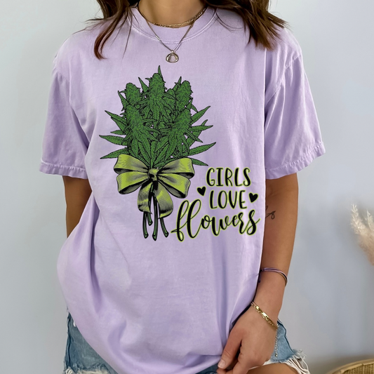 Girls love flowers DTF Transfer Film