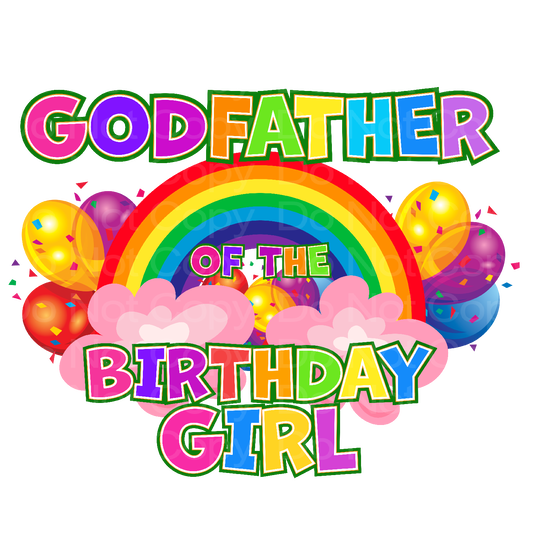 Rainbow Birthday GodFather Family Matching Transfer Film 03031