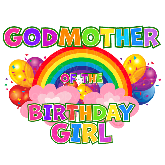 Rainbow Birthday GodMother Family Matching Transfer Film 03030