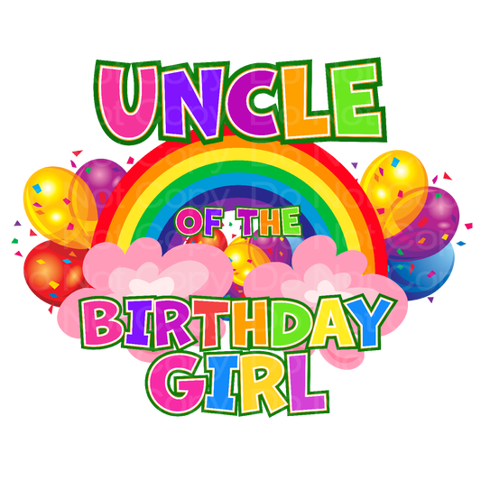 Rainbow Birthday Uncle Family Matching Transfer Film 03021