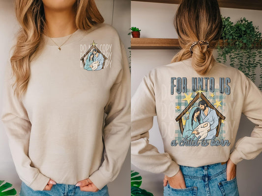 Matching DTF Series - Pocket & Back - A child is born