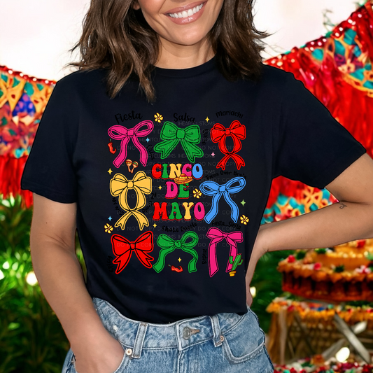 Cinco de Mayo coquette bows DTF Transfer Film CF045